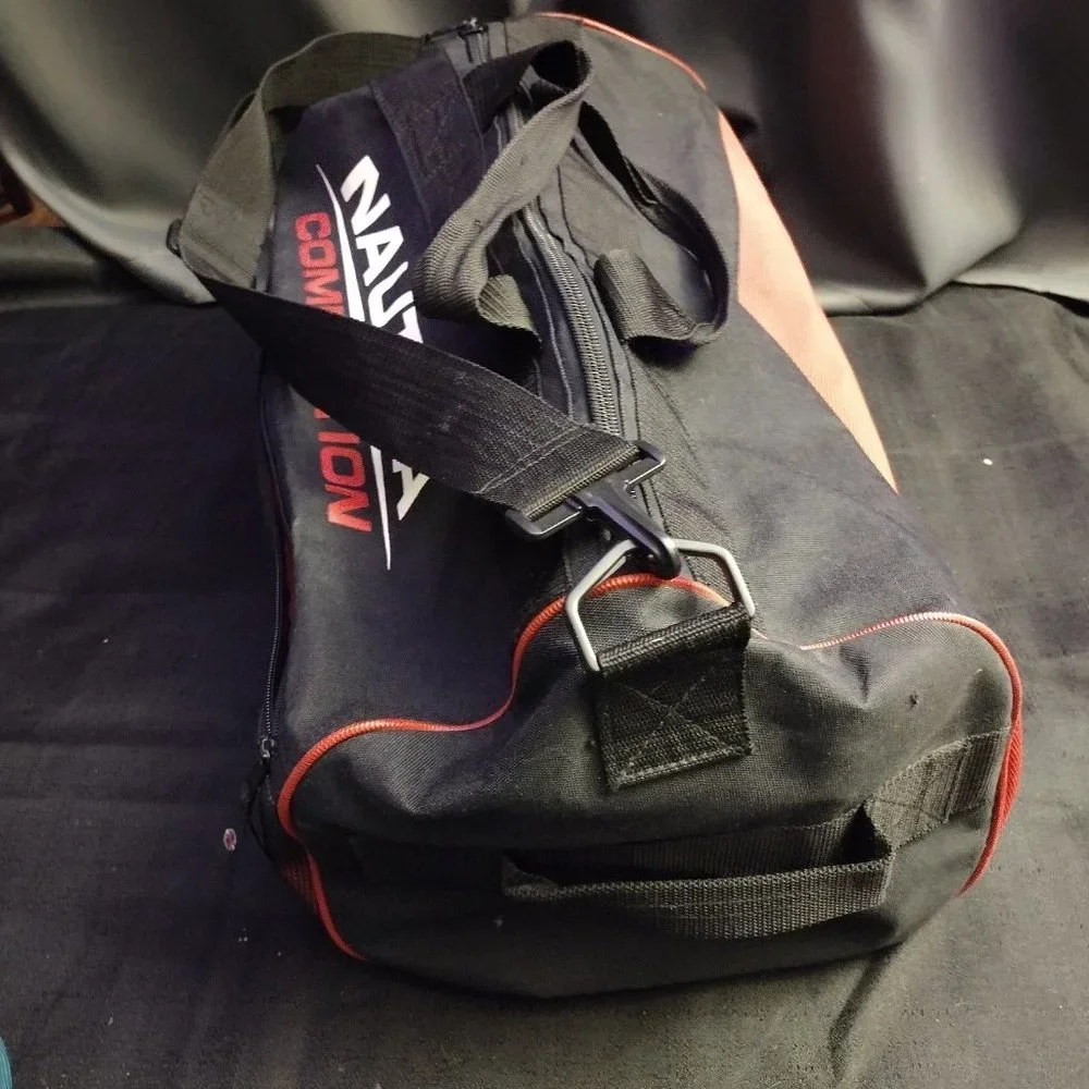Vintage 90s Nautica Competition Duffle Gym Bag Red